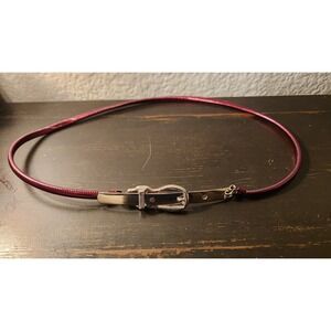 Vintage Snake Metal Belt Fits 24"  to 28" pink metallic made in‎ USA